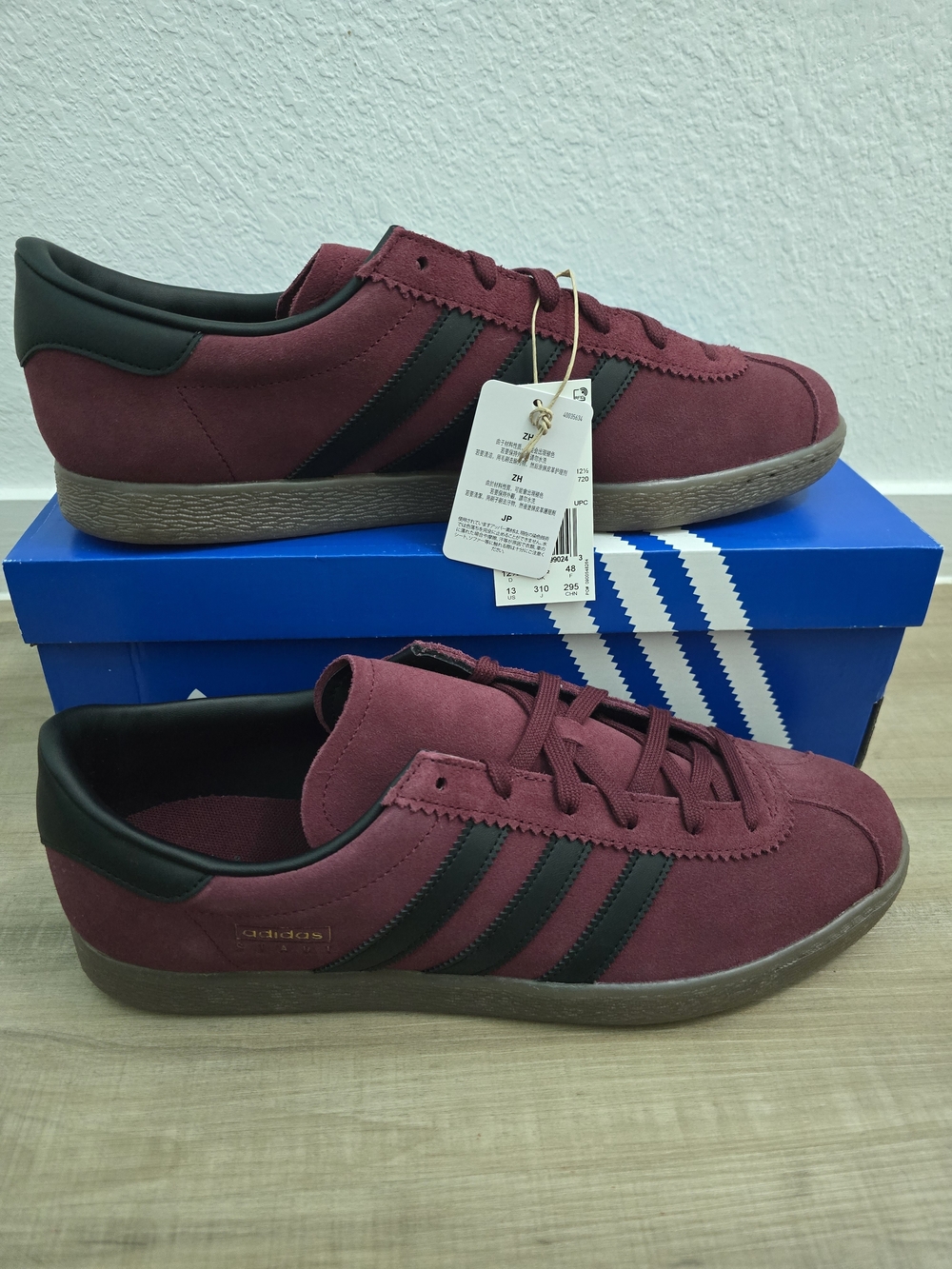 adidas Men’s Stadt Suede Sneakers in Burgundy